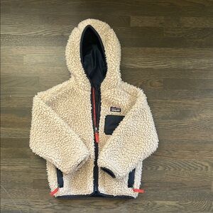 Patagonia Cream and Navy Sherpa Jacket